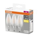 3 x Osram LED Filament Leuchtmittel Kerzen 4W = 40W E14 matt warmweiß 2700K
