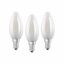 3 x Osram LED Filament Leuchtmittel Kerzen 4W = 40W E14 matt warmweiß 2700K