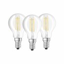 3 x Osram LED Filament Leuchtmittel Tropfen 4W = 40W E14 klar 470lm neutralweiß 4000K