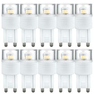 10 x Paulmann LED Leuchtmittel Stiftsockellampe 1,5W G9 230V warmweiß 2700K