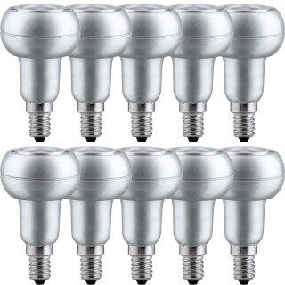 10 x Paulmann LED Leuchtmittel Reflektor R50 4,5W = 40W E14 warmweiß 2700K 24°