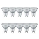 10 x Paulmann LED Leuchtmittel Reflektor 3W GU10 Tageslicht kaltweiß 6500K Flood 100°