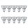 10 x Paulmann LED Leuchtmittel Reflektor 3W GU10 Tageslicht kaltweiß 6500K Flood 100°