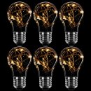 6 x LED Deko Leuchtmittel Kupferkabel Birnenform 1,2W =...