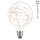 6 x LED Deko Leuchtmittel Kupferkabel Globe G125 2,2W = 13W E27 klar extra warmweiß 2200K