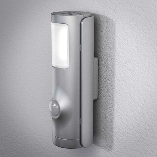 Osram LED Nachtlicht Nightlux Torch Silber Batterie Bewegungsmelder Sensor Kaltweiß