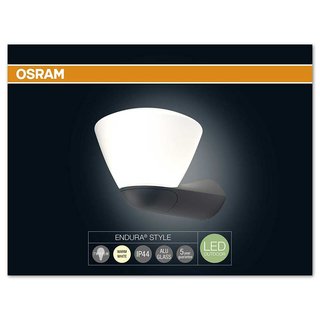 Osram LED Wandleuchte Endura Style Latern Bowl 7W dunkelgrau warmweiß IP44