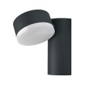 Osram LED Wandleuchte Außen Endura Style Spot Round dunkelgrau 12W warmweiß IP44