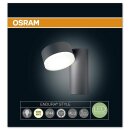 Osram LED Wandleuchte Außen Endura Style Spot Round dunkelgrau 12W warmweiß IP44