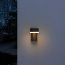 Osram LED Wandleuchte Außen Endura Style Spot Round dunkelgrau 12W warmweiß IP44