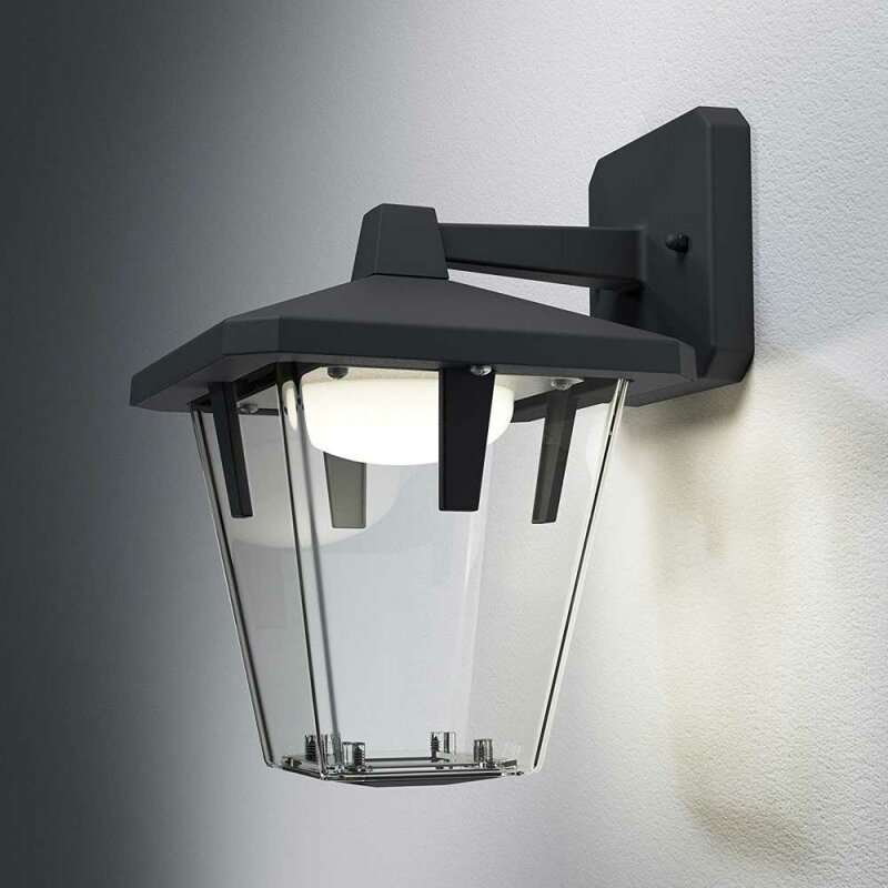 Osram LED Wandleuchte Außen Endura Style Lantern Classic Down dunkelg