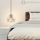 LED Pendelleuchte Vintage Kupfer Käfig 4W E27 Filament Retro Industrie Design Metall Deckenlampe Hängeleuchte