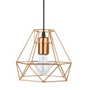 LED Pendelleuchte Vintage Kupfer Käfig 4W E27 Filament Retro Industrie Design Metall Deckenlampe Hängeleuchte