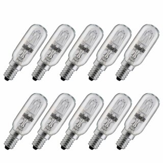 10 x Paulmann Eco Halogen Leuchtmittel Röhre T25 33W E14 klar warmweiß dimmbar