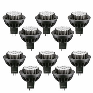 10 x Philips LED Leuchtmittel Reflektor Master LEDspot 7W = 35W GU5,3 MR16 12V 840 kaltweiß 4000K Flood 36° DIMMBAR