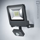 Osram LED Fluter Strahler Endura Flood Sensor 30W dunkelgrau warmweiß 3000K IP44
