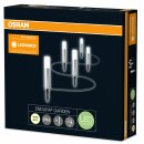 Osram LED Endura Garden Pole Mini Außenbeleuchtung 5 x Erdspieß silber