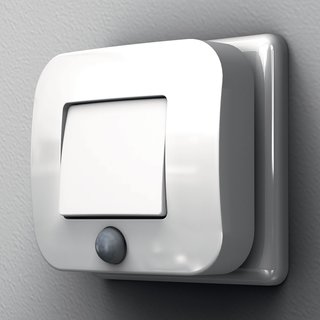 Osram LED Nachtlicht Lunetta Hall Sensor Weiß Steckdosenlicht Bewegungsmelder Sensor Warmweiß