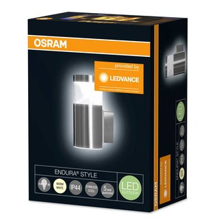 Osram LED Wandleuchte Endura Style Mini Wall außen silber 4W warmweiß IP44
