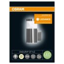 Osram LED Wandleuchte Endura Style Mini Wall außen silber 4W warmweiß IP44