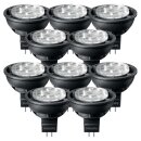 10 x Philips LED Leuchtmittel Reflektor 6,3W = 35W GU5,3 MR16 830 warmweiß 3000K 24° DIMMBAR