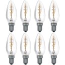 8 x Paulmann Rustika Kerze 40W E14 Vielfachwendel ähnl. Kohlefadenlampe warmweiß dimmbar