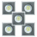 Ritos LEDs Garden 5 x LED Garten Einbauspot eckig 62x62mm...