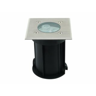 Ritos LEDs Garden LED Garten Einbaustrahler eckig 100mm 3W silber kaltweiß 6000K