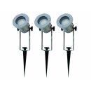 Ritos LEDs Garden 3 x LED Gartenspot mit Erdspieß 3...