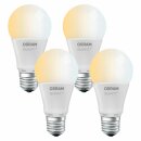 4 x Osram Smart+ LED Leuchtmittel ZigBee E27 CCT Farbwechsel warmweiß - Tageslicht 2700K - 6500K dimmbar Ersatz für 60W Alexa kompatibel