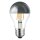 LED Filament Kopfspiegel Silber Birnenform 8W = 60W E27 806lm warmweiß 2700K