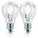 2 x PHILIPS Halogen Eco Glühbirne 18W = 25W / 23W E27 Glühlampe klar dimmbar