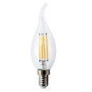LED Filament Leuchtmittel Windstoß Kerze 4W = 35W E14 klar warmweiß 2700K