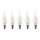 5 x LED Filament Leuchtmittel Windstoß Kerze 4W = 35W E14 klar warmweiß 2700K