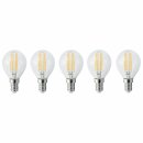 5 x LED Filament Leuchtmittel Tropfen 4W = 35W E14 klar...