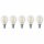 5 x LED Filament Leuchtmittel Tropfen 4W = 35W E14 klar P45 warmweiß 2700K