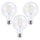 3 x LED Filament Leuchtmittel Globe G95 6W = 60W E27 klar warmweiß 2700K