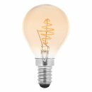 LED Spiral Filament Leuchtmittel Tropfen 2,5W E14 Gold P45 Kugel extra warmweiß 2000K