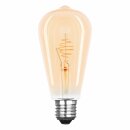 LED Spiral Filament Leuchtmittel Edison Form ST64 2,5W...