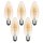 5 x LED Spiral Filament Leuchtmittel Kerze 2,5W E27 Gold extra warmweiß 2000K