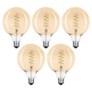 5 x LED Spiral Filament Leuchtmittel Globe G125 2,5W E27...