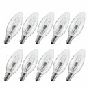 10 x Paulmann Eco Halogen Kerze 28W = 40W E14 klar warmweiß 2700K dimmbar