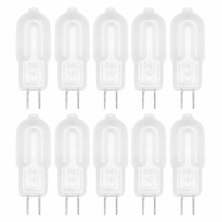 10 x LED Mini Stiftsockellampe 1,2W G4 12V matt Leuchtmittel warmweiß 3000K