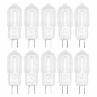 10 x  LED Mini Stiftsockellampe 1,2W G4 12V matt Leuchtmittel warmweiß 3000K