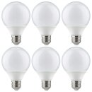 6 x Paulmann ESL Energiesparlampe Globe G80 15W = 67W E27...