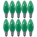 10 x Paulmann Glühbirne Kerze 25W E14 GRÜN...