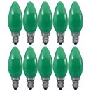 10 x Paulmann Glühbirne Kerze 25W E14 GRÜN Glühlampe 25 Watt