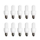 10 x näve Energiesparlampe Röhre 5W E27 ROT 830K 210lm Eco-Color