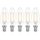 5 x LED Filament Leuchtmittel Kerze 2W = 20W E14 klar warmweiß 2700K