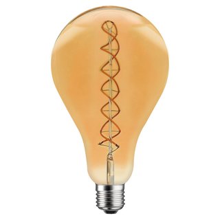 Riesen LED Spiral Filament Glühbirne A165 5W E27 gold gelüstert extra warm 2200K Retro Nostalgie DIMMBAR